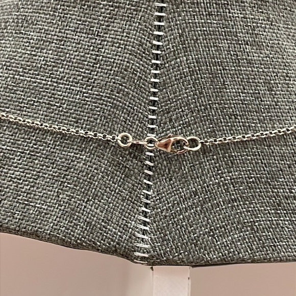 Blue and Purple Enamel Flower Puff Pendant Necklace - Picture 2 of 10